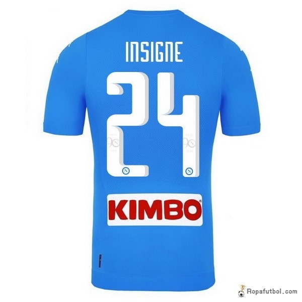 Camiseta Napoli Replica Primera Ropa Insigne 2016/17 Azul